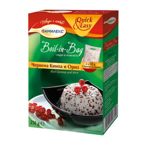 ОРИЗ и ЧЕРВЕНА КИНОА Boil in bag 0,250кг.
