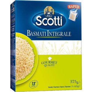 Scotti Басмати пълнозърнест ориз, 3 бр. х 125 г, 0,375кг.
